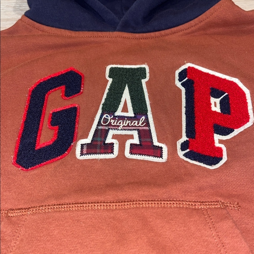 Colorblock Gap Kids Original Hoodie sold out patch logo XS boys girls pullover - Picture 4 of 9
